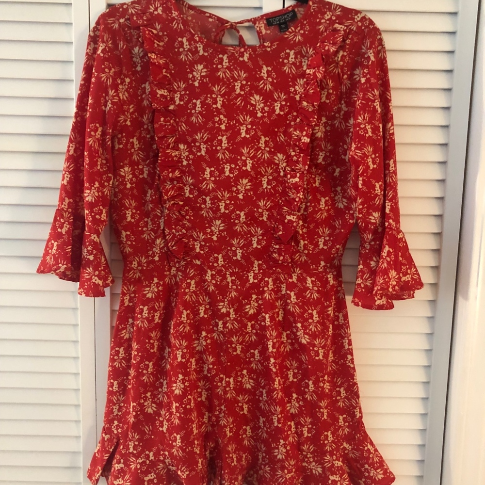 TopShop Floral Ruffle Romper - Picture 3 of 6